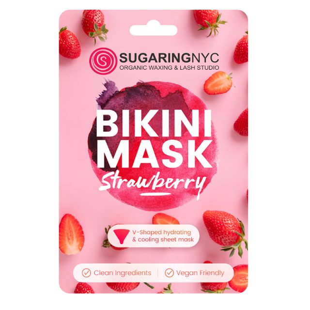 Sugaring Nyc V-shaped Bikini Gel Sheet Mask – Strawberry - Sugaring Nyc 