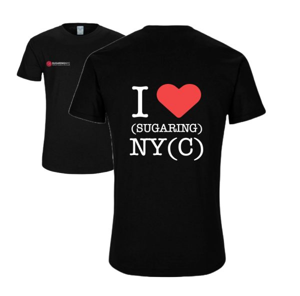 T-Shirt Black “I ❤️ Sugaring NYC” Size L