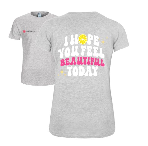 T-Shirt Grey “I hope you feel beautiful” Size 3XL